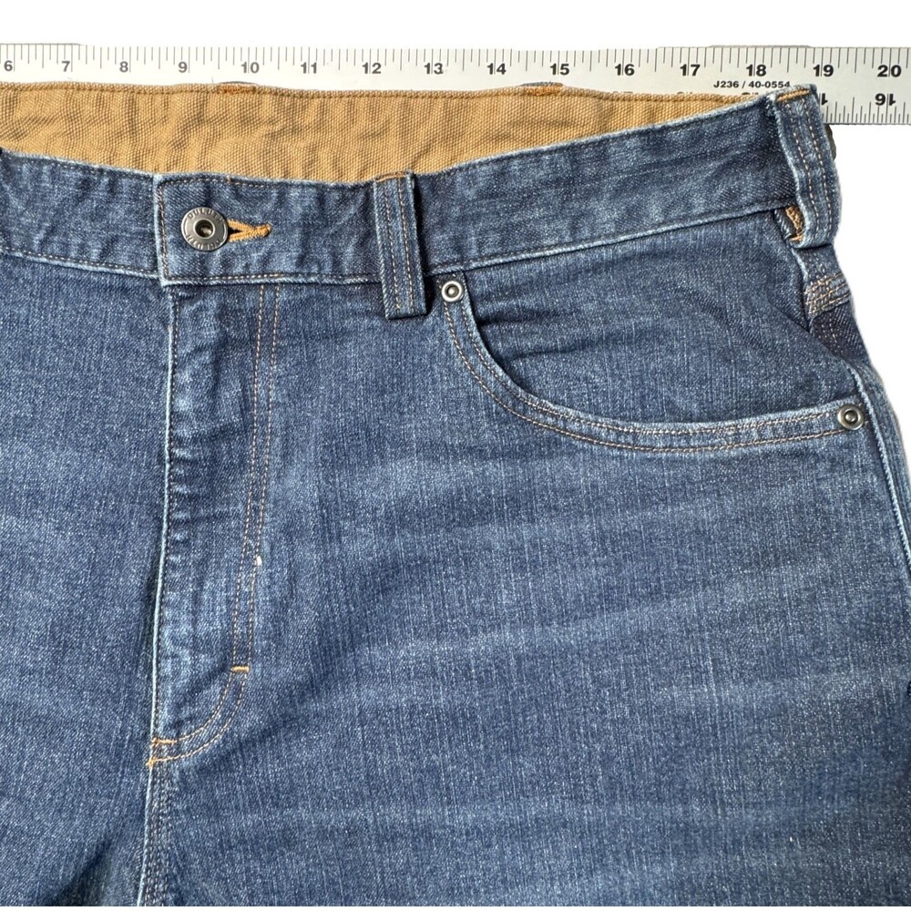 Duluth Trading DuluthFlex Ballroom Jeans 36x26 Relaxed Straight TAILORED Short - Picture 11 of 16